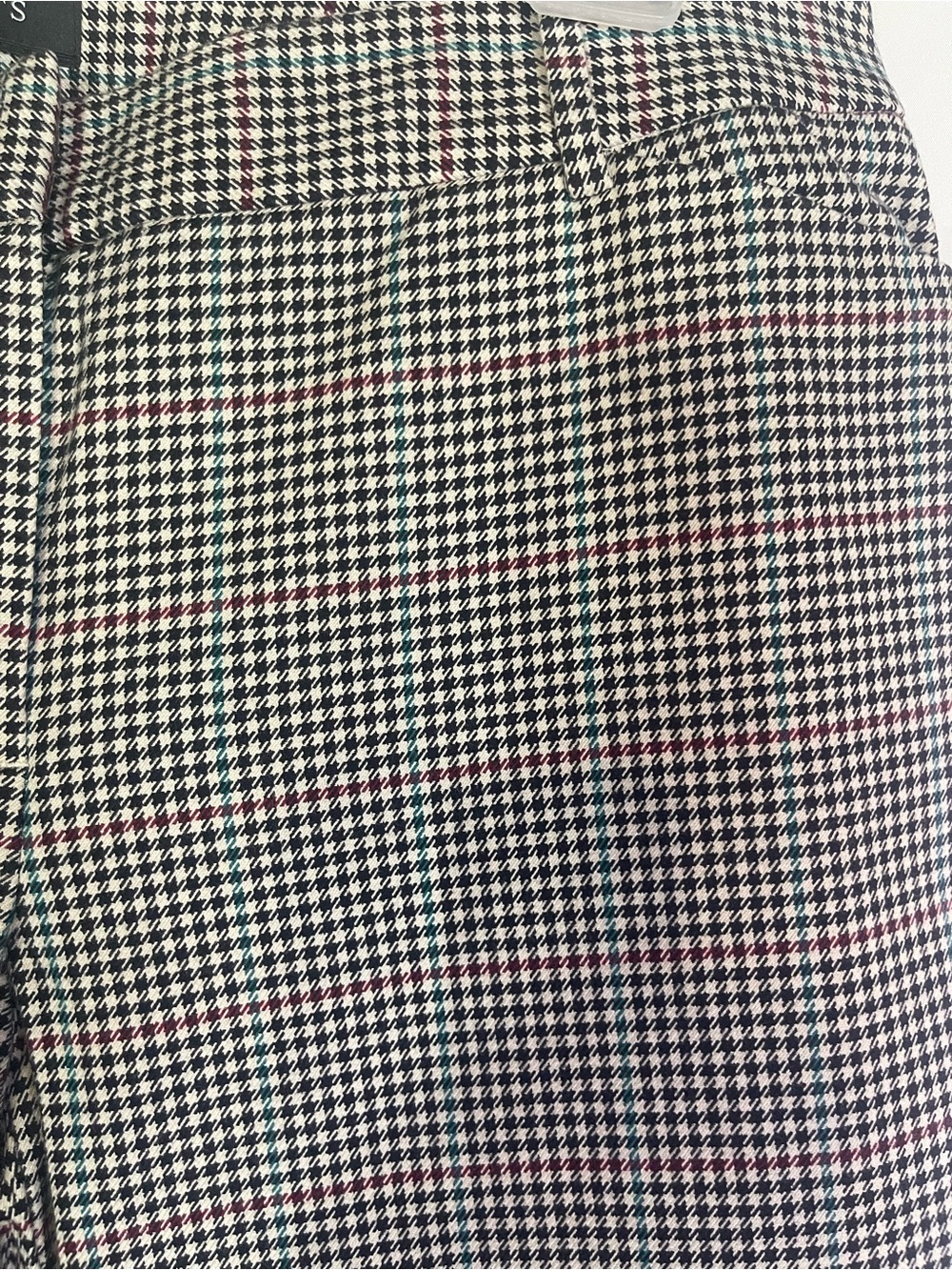 Talbots Black and White Cropped Houndstooth Ankle Pants - Picture 4 of 8